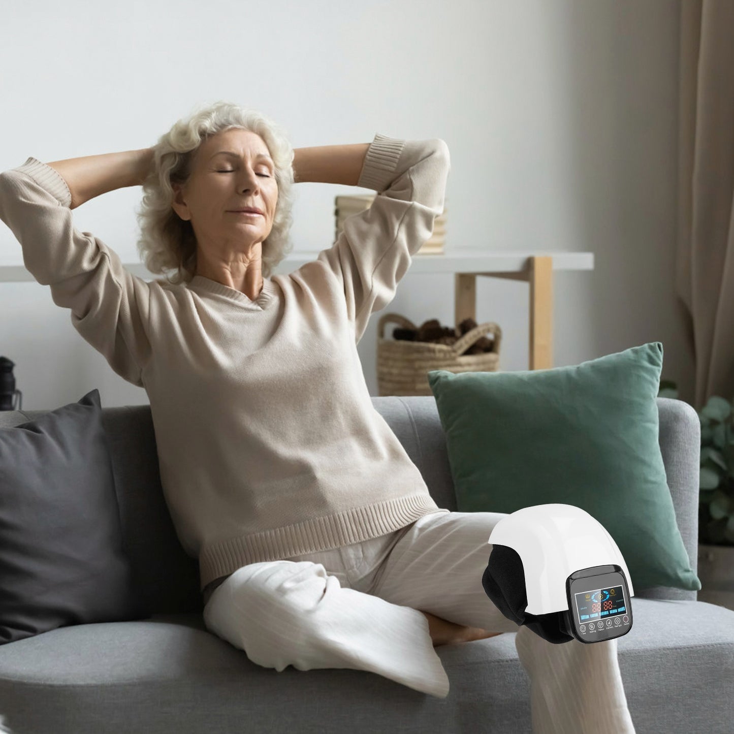 knee massager with heating and vibration