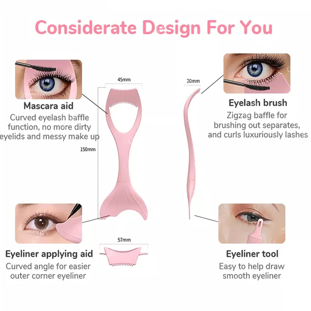 Eyeliner Aid,Eyeline, Eyelash Makeup Guide Tool,Pink Eye Black Baffle