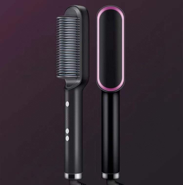 Professional 2-in-1 Ionic Hair Straightener Brush