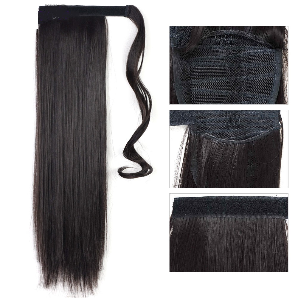 24" Clip-In Ponytail Hair Extension - Heat Resistant Synthetic