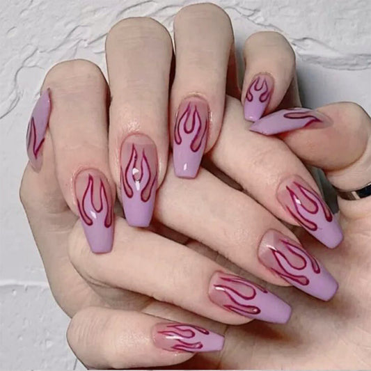 Press-On Nails – Soft False Nails Set 24 Pieces