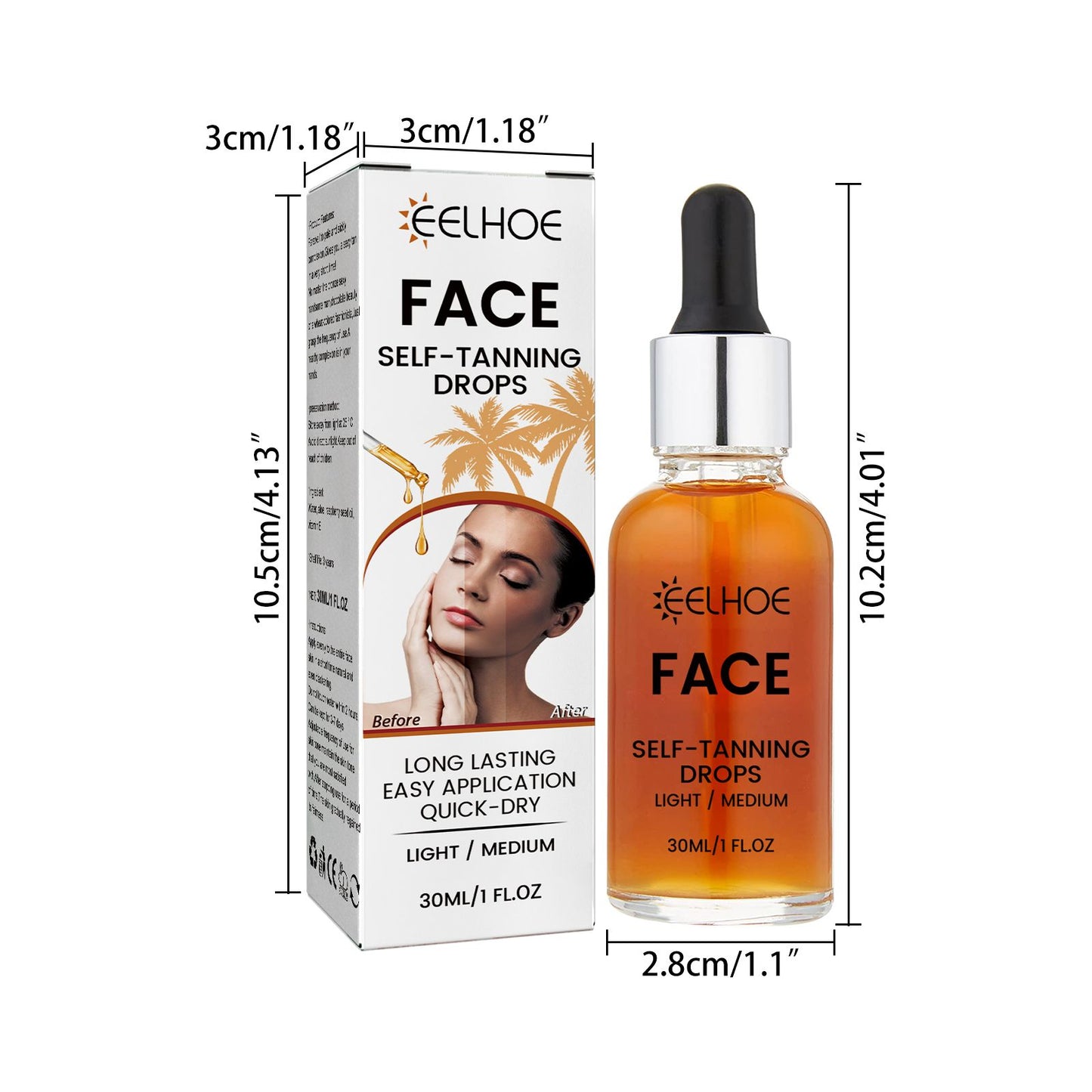EELHOE Facial Tanning Essence - Natural Bronzing Glow