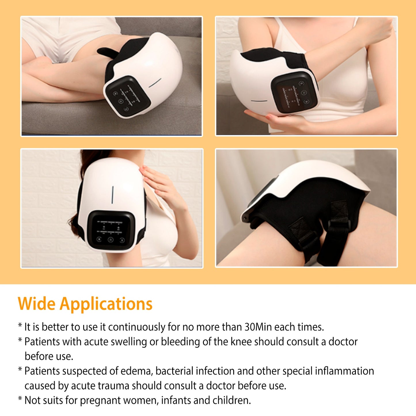 knee massager with heating and vibration