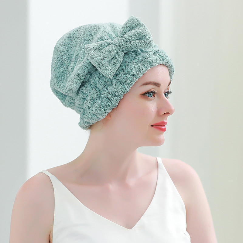 Bow Princess Hair Turban – Absorbent Quick-Dry Towel | Bamboo Charcoal Fiber
