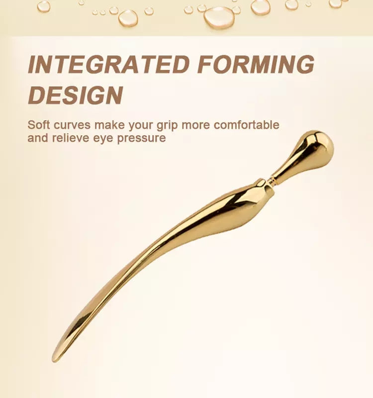 Golden Eye Cream Massager Wand | Zinc Alloy Applicator & Roller