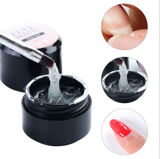 Creacked Repair Glue Nail Fiber Silk Extension Gel Fiberglass Poly UV Builder Gel Polish Manicure Art Prolonged Tool