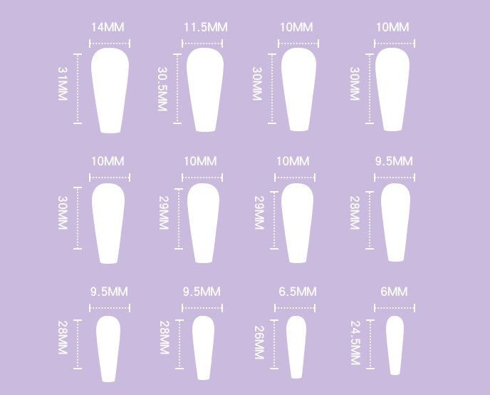 Press-On Nails – Soft False Nails Set 24 Pieces