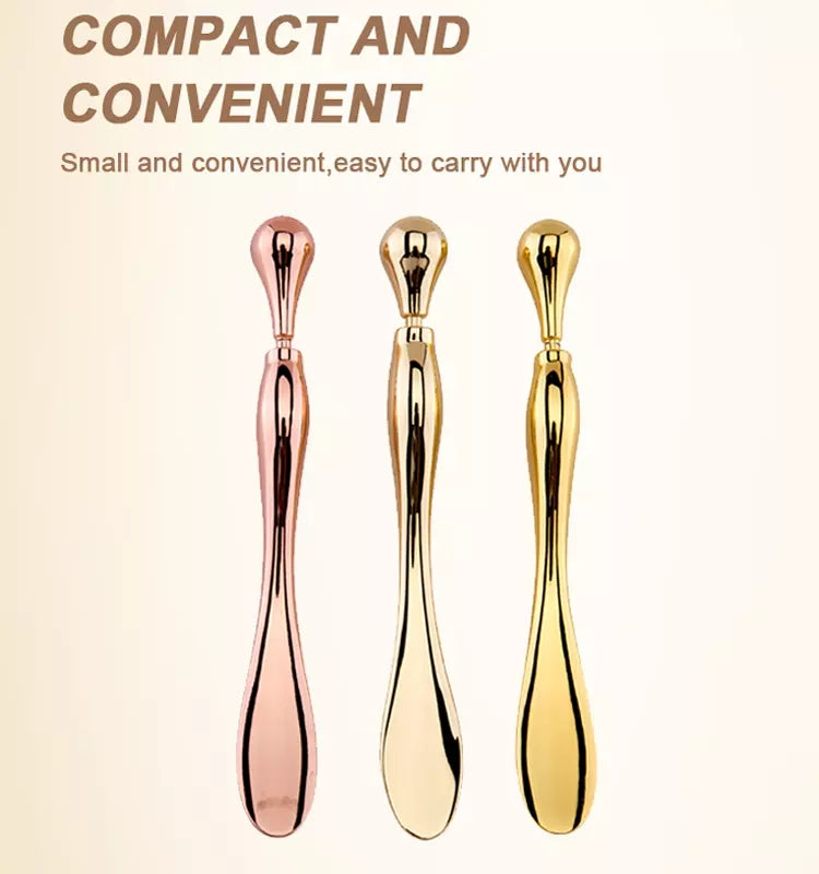 Golden Eye Cream Massager Wand | Zinc Alloy Applicator & Roller