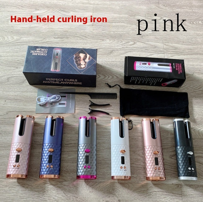 Wireless Automatic Hair Curler — USB Cordless with Color Screen