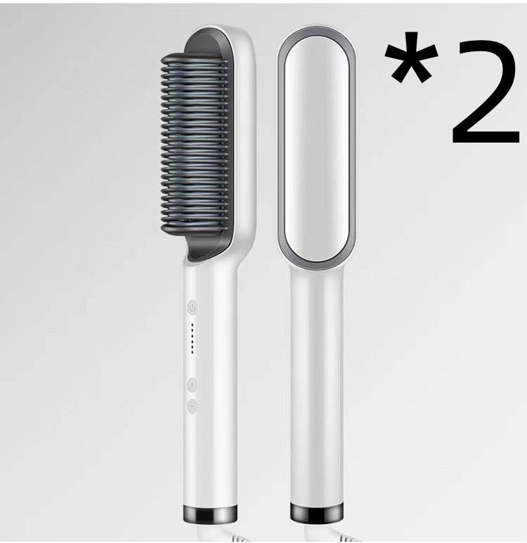 Professional 2-in-1 Ionic Hair Straightener Brush