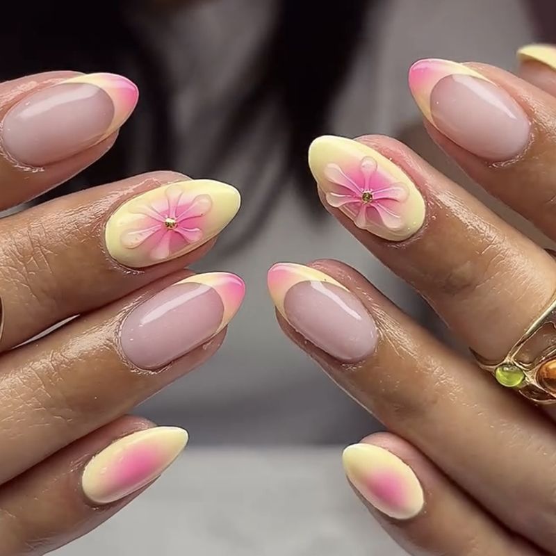 Press-On Nail Stickers – French, Butterfly & Aurora Designs | Sanding Bar Jelly Glue