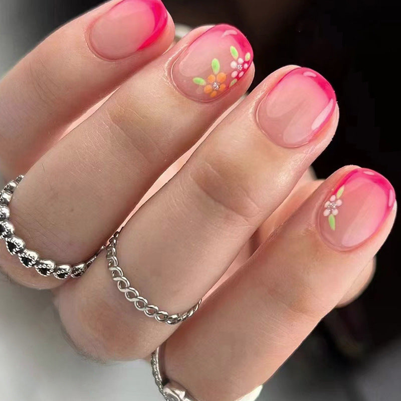 Press-On Nail Stickers – French, Butterfly & Aurora Designs | Sanding Bar Jelly Glue