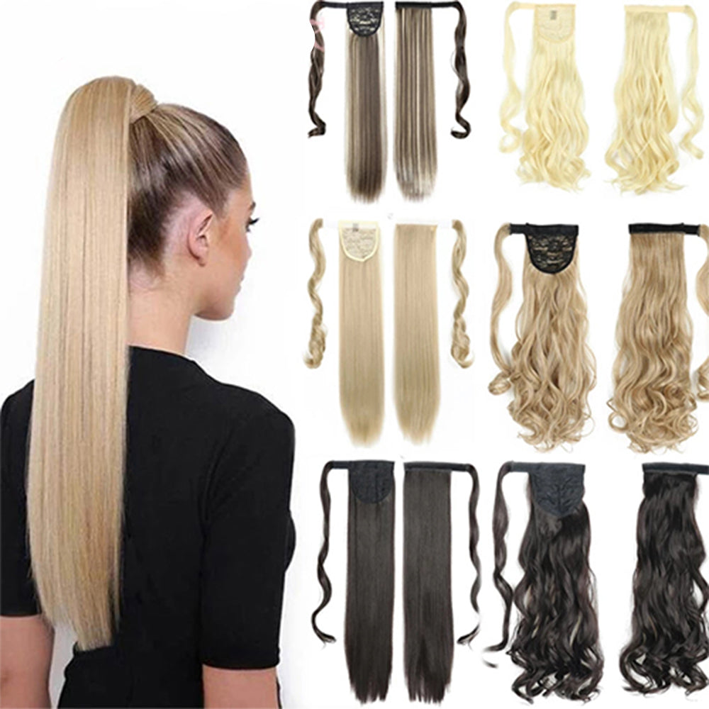 24" Clip-In Ponytail Hair Extension - Heat Resistant Synthetic