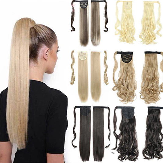 24" Clip-In Ponytail Hair Extension - Heat Resistant Synthetic