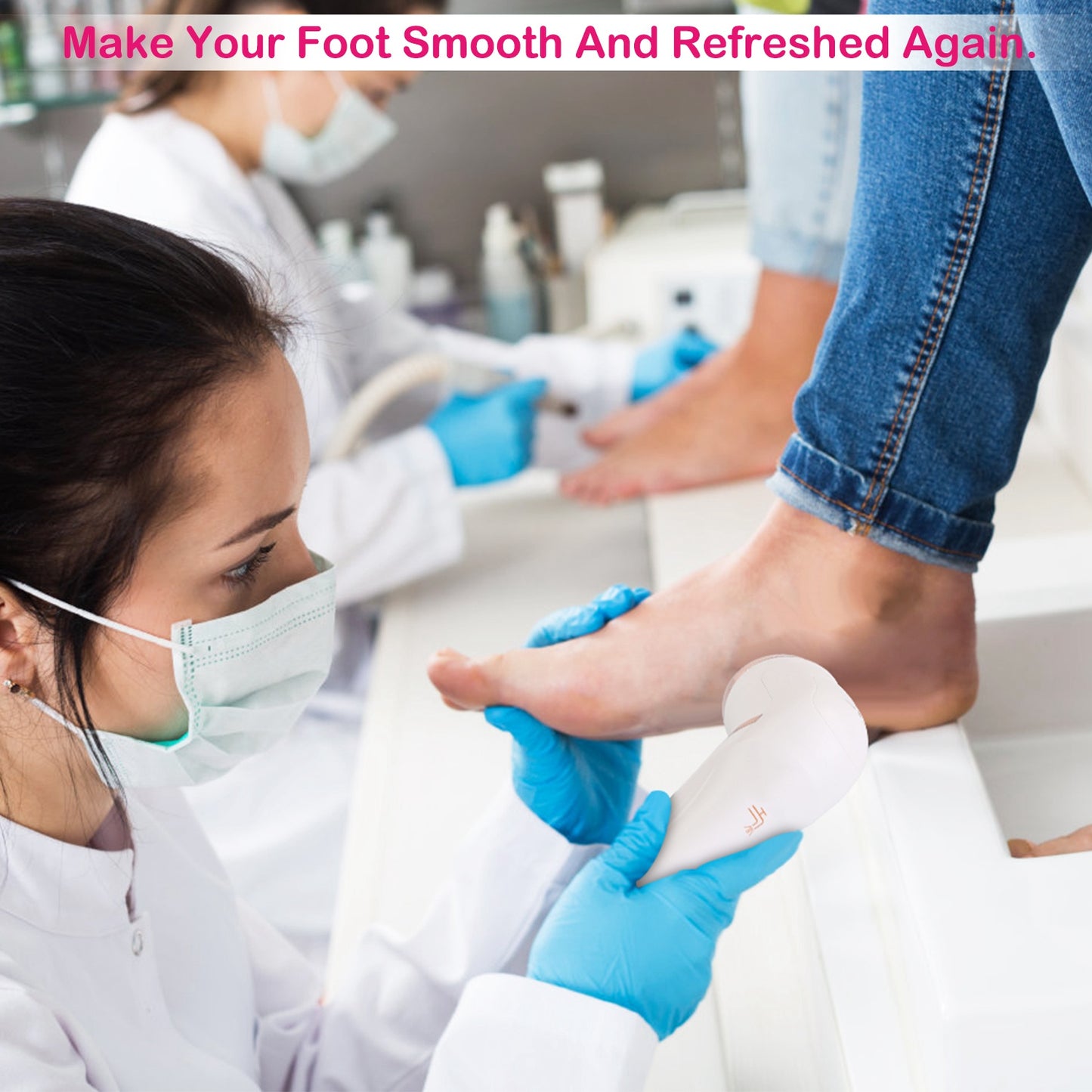 Professional Electric Foot Callus Remover - 17-Piece Pedicure Kit hand roller