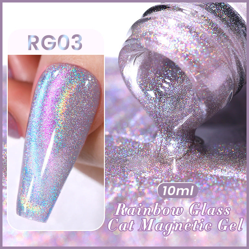 Aurora Rainbow Cat Eye Gel Polish