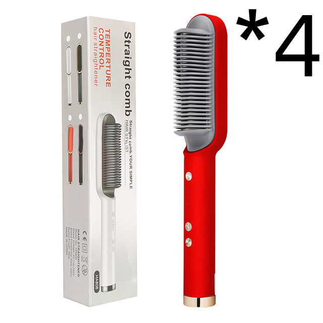 Professional 2-in-1 Ionic Hair Straightener Brush