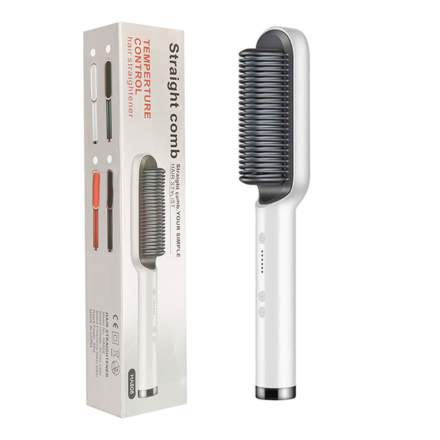 Professional 2-in-1 Ionic Hair Straightener Brush