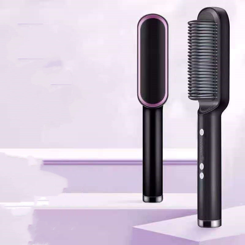 Professional 2-in-1 Ionic Hair Straightener Brush