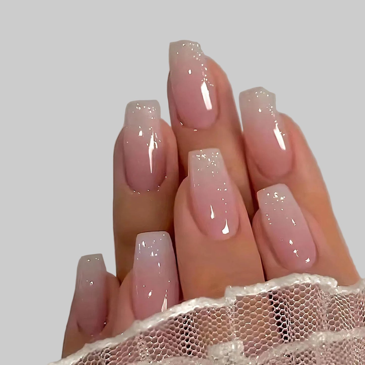 Press-On Nail Stickers – French, Butterfly & Aurora Designs | Sanding Bar Jelly Glue
