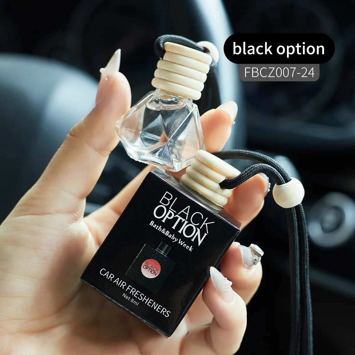 Car Glass Aromatherapy Air Freshener Pendant 8ml