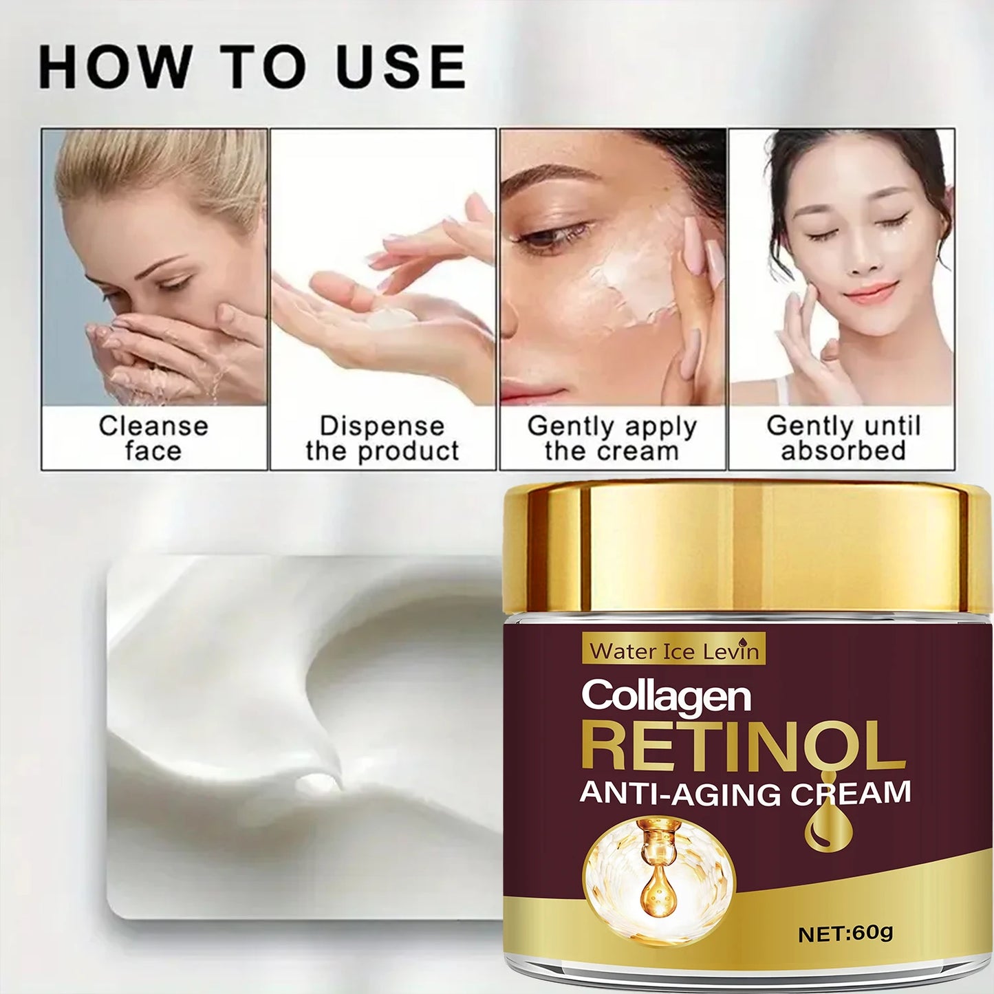 Eleeles Korean Anti-Wrinkle & Brightening Face Cream – Collagen, Biotin & Rosemary