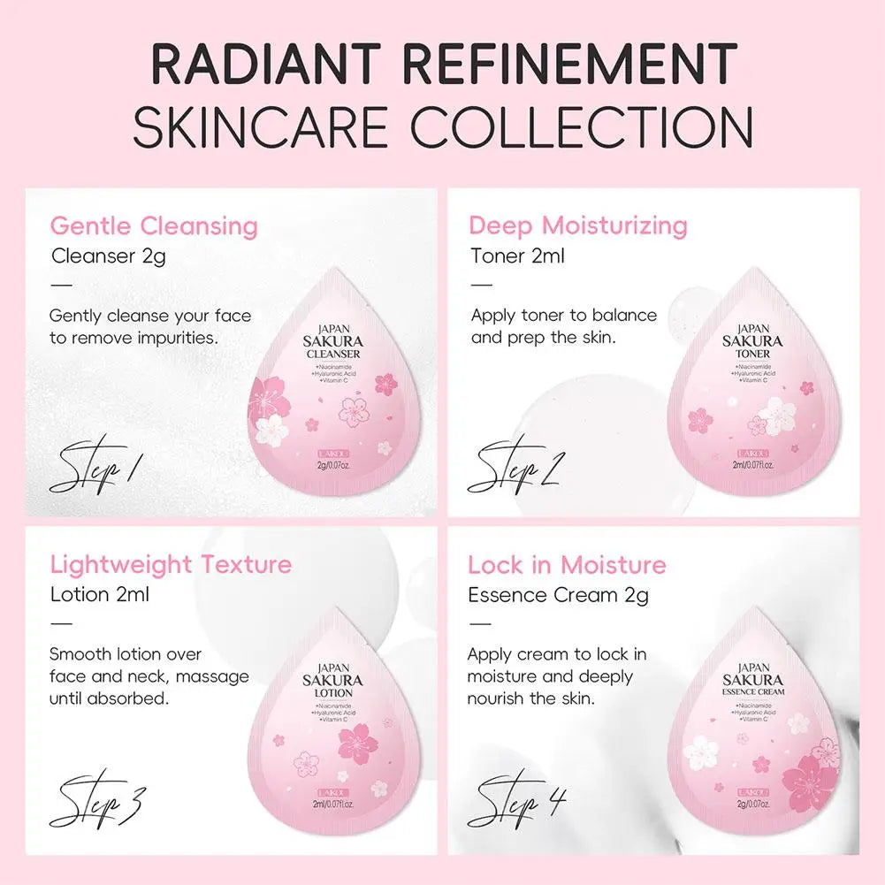 Eleeles Hydrating Skin Care Set – 10-Piece Mini Travel Kit | Cleanser, Toner, Lotion & Cream