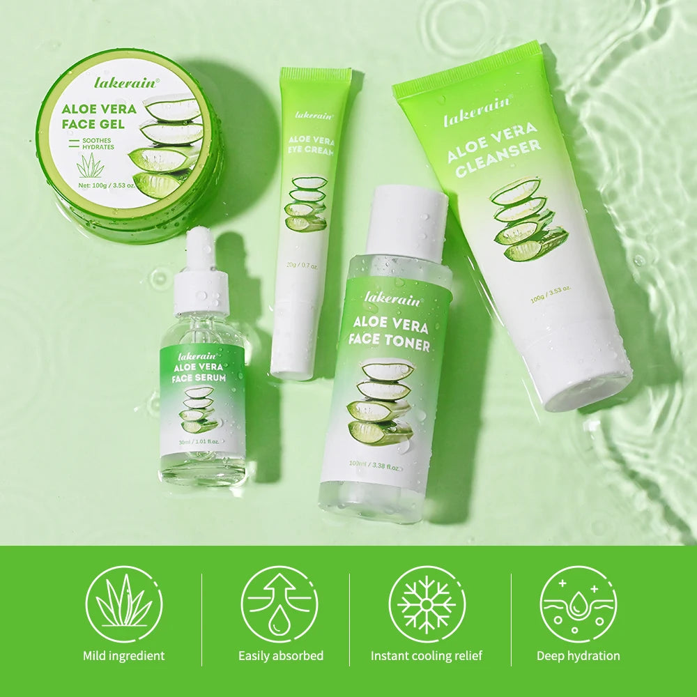 Eleeles Aloe Vera Skin Care Set – Moisturizing, Brightening & Nourishing