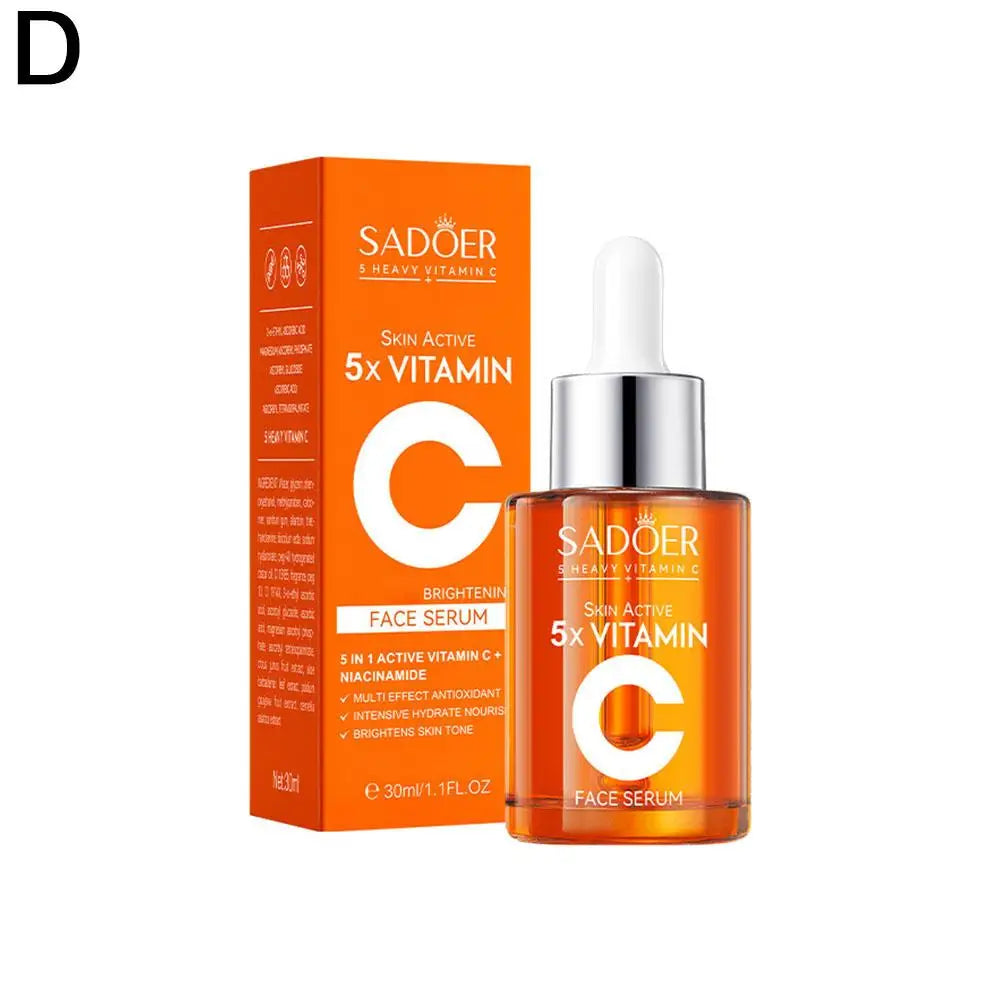 SADOER 5X VC Skin Care Set Face Cleanser Eye Cream Niacinamide Brightening Anti Oxidation Collagen Boost Firming Facial Care