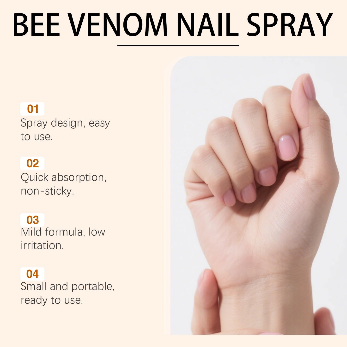 Eleeles Nail Nourishing Spray – Strengthens, Moisturizes & Softens Cuticles, Hands & Feet