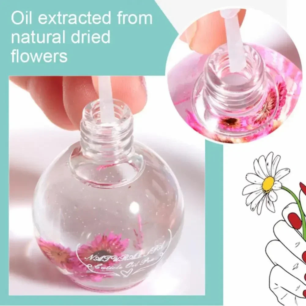 Eleeles Cuticle Oil with Dried Flowers – Natural Nail Nourishment & Repair, 15ml