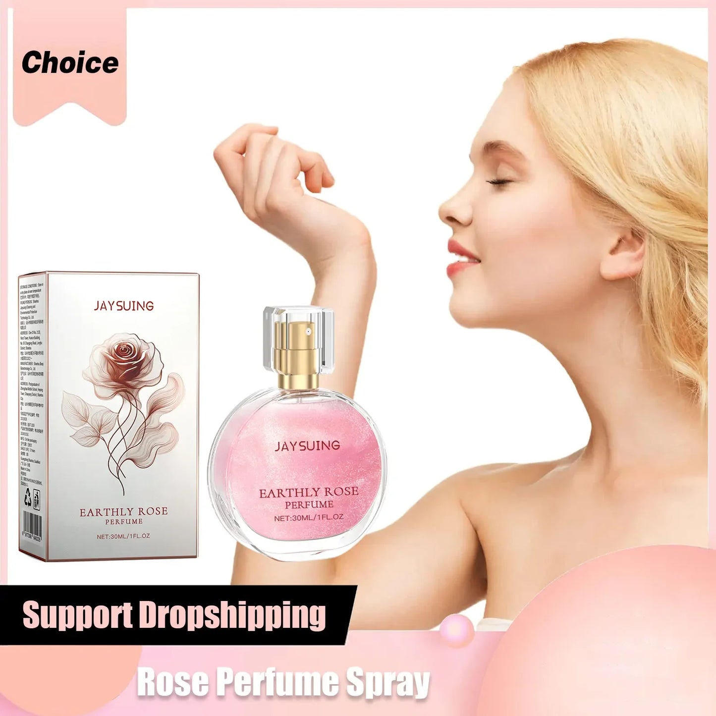 Eleeles Rose Floral Pheromone Perfume – Long-Lasting Women's Fragrance Spray 30ml
