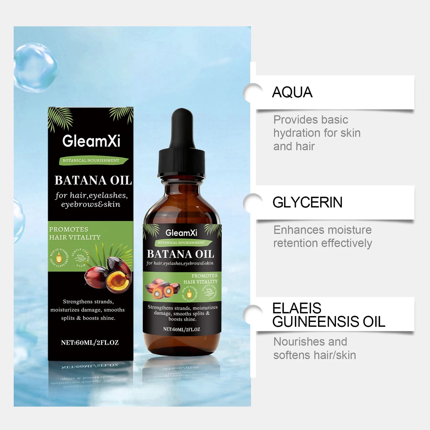 Batana Hair Care Oil - Gentle and Smooth, Nourishes Hair, Volumizing Hair Care Oil