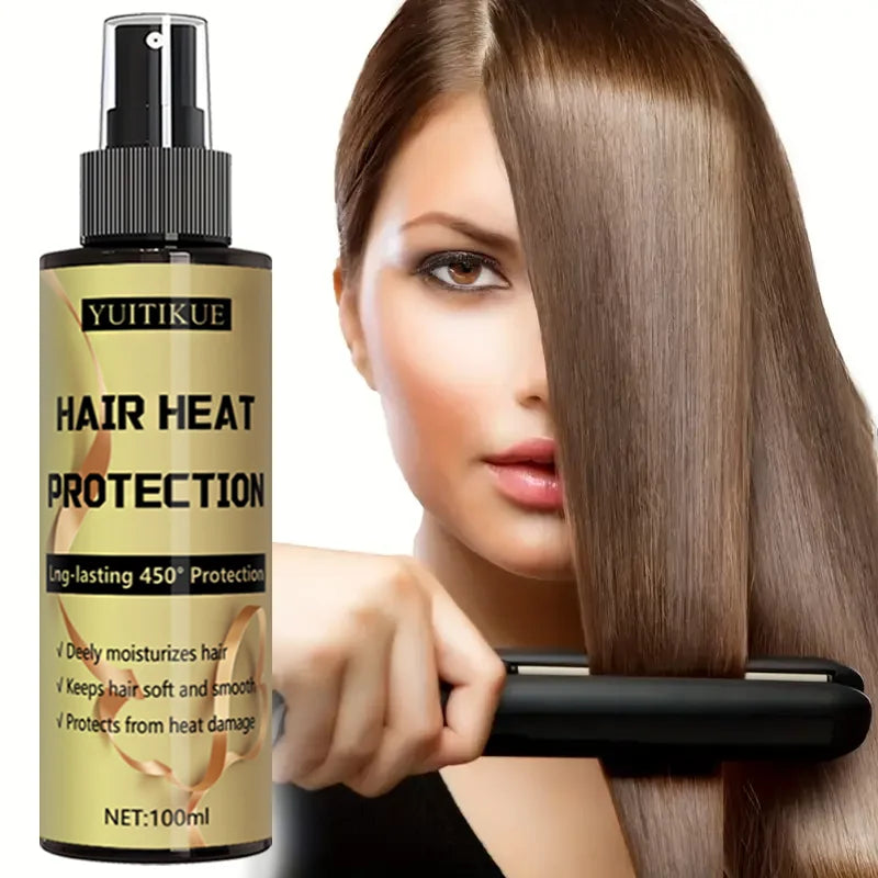 Eleeles Hair Heat Protection Spray – Up to 450°F Protection, Deep Moisture & Smooth, 100ml