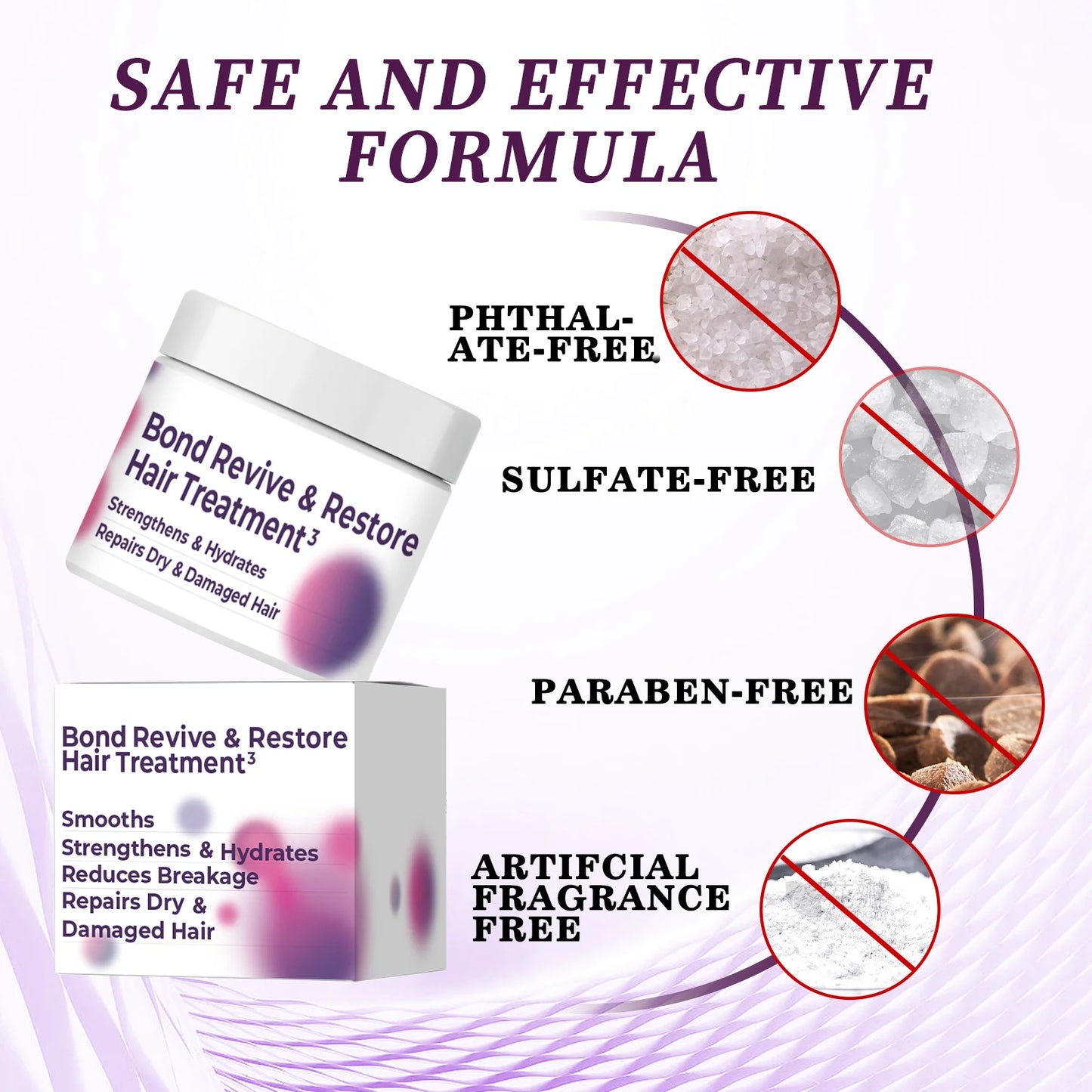 Eleeles Bond Revive & Restore Hair Conditioner Mask – Repairs Frizzy, Dry & Damaged Hair 50ml