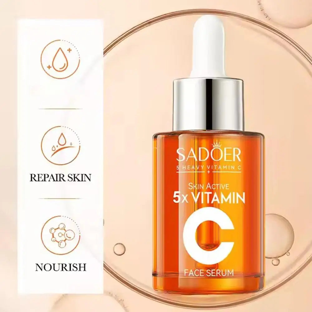 SADOER 5X VC Skin Care Set Face Cleanser Eye Cream Niacinamide Brightening Anti Oxidation Collagen Boost Firming Facial Care