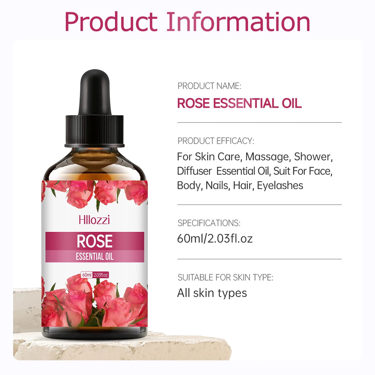 Eleeles Rose Essential Oil – Pure Fragrance & Aromatherapy Massage Oil