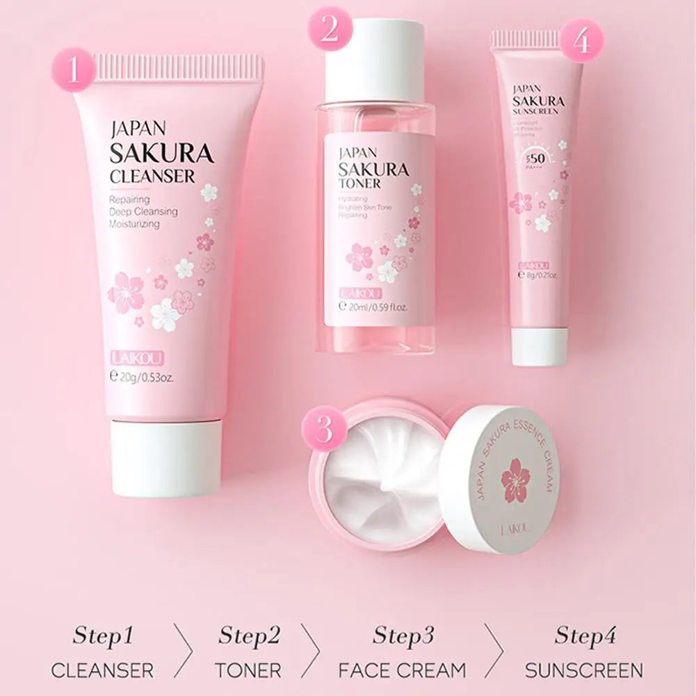 Eleeles Skin Care Gift Set – Cleanser, Serum, Eye Cream & Moisturizer