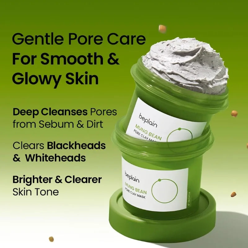Eleeles Korean Skincare Set – Pore Serum, Cleansing Foam, Clay Mask & Makeup Remover