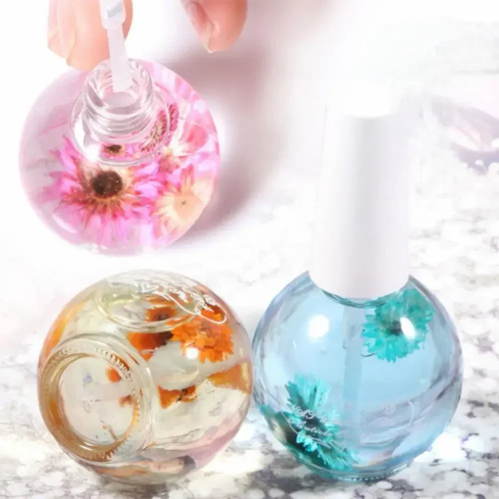 Eleeles Cuticle Oil with Dried Flowers – Natural Nail Nourishment & Repair, 15ml