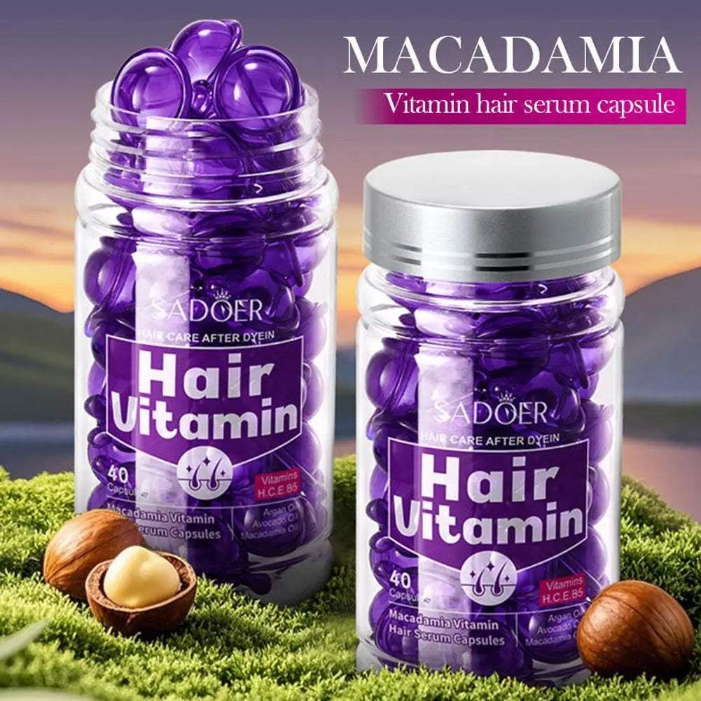 Eleeles Bee-Infused Hair Care Essence Capsules – Repair, Smooth & Nourish with Vitamins A, E, H & B5