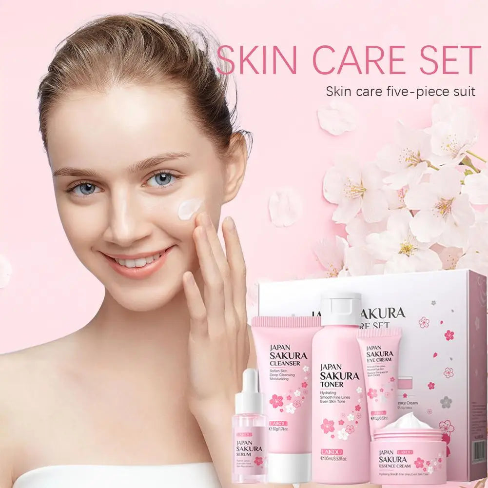 Eleeles Skin Care Set – Face Cream, Serum, Toner, Cleanser & Eye Cream