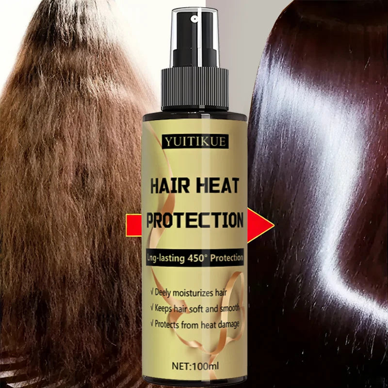 Eleeles Hair Heat Protection Spray – Up to 450°F Protection, Deep Moisture & Smooth, 100ml