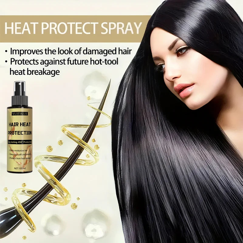 Eleeles Hair Heat Protection Spray – Up to 450°F Protection, Deep Moisture & Smooth, 100ml