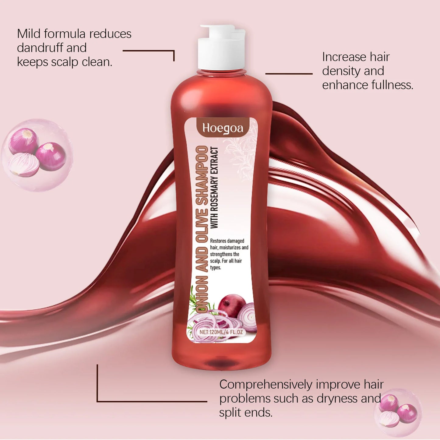 Eleeles Hair Growth Shampoo & Conditioner Set – Natural Plant Oils, Repairs & Strengthens, 120ml x2