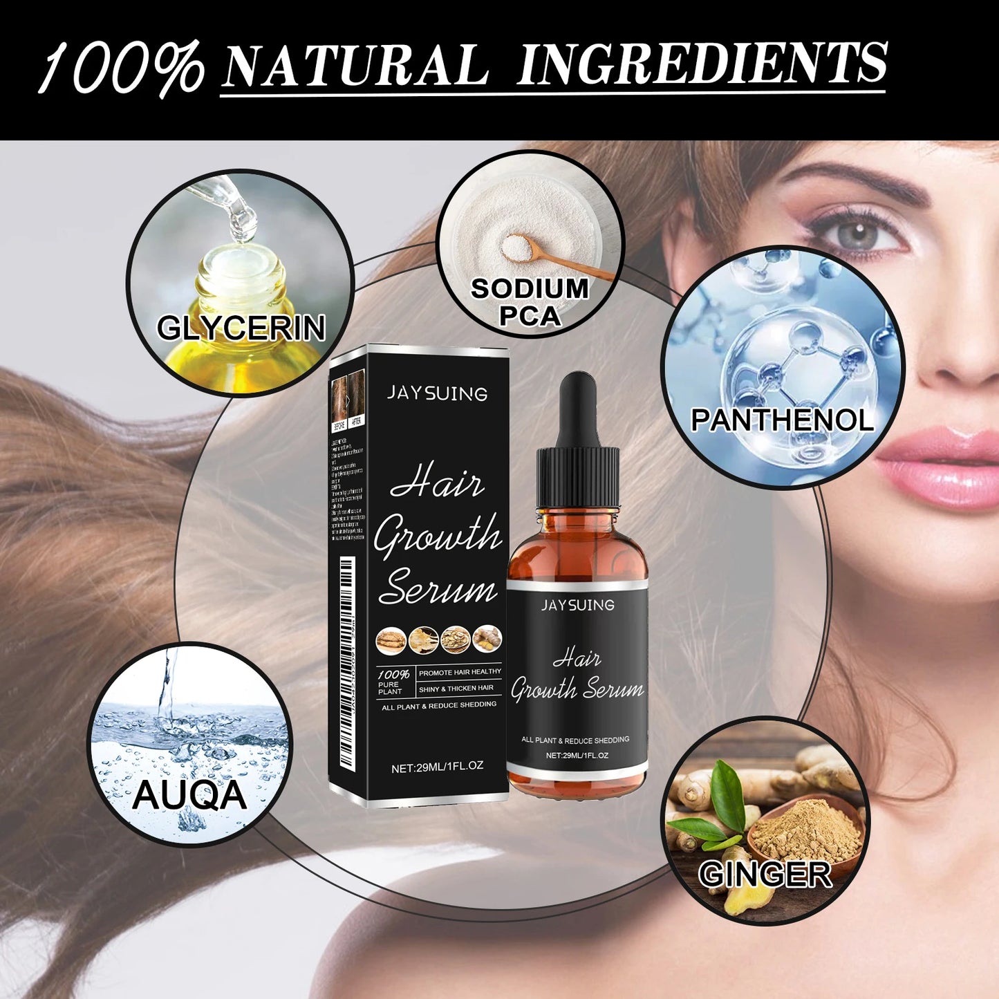 Eleeles Scalp Nourishing Hair Growth Serum – Panthenol, Glycerin & PCA Sodium | 29ml