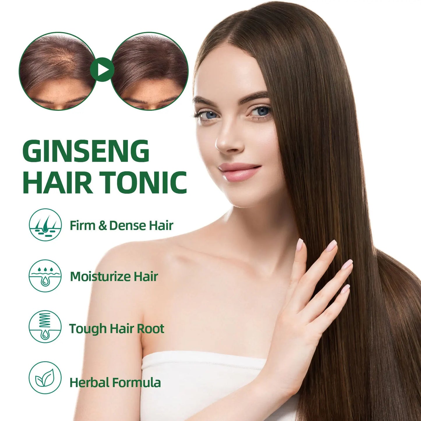Eleeles Ginseng Hair Tonic Spray – Anti Hair Loss, Scalp Nourishment & Growth Serum
