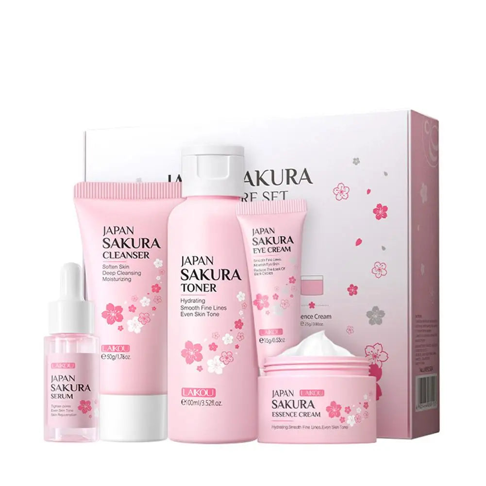 Eleeles Skin Care Set – Face Cream, Serum, Toner, Cleanser & Eye Cream