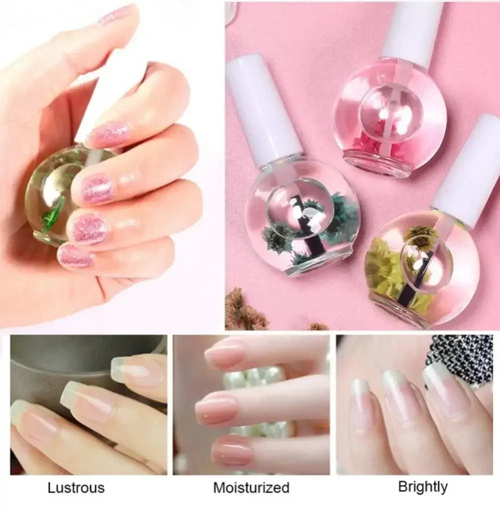 Eleeles Cuticle Oil with Dried Flowers – Natural Nail Nourishment & Repair, 15ml