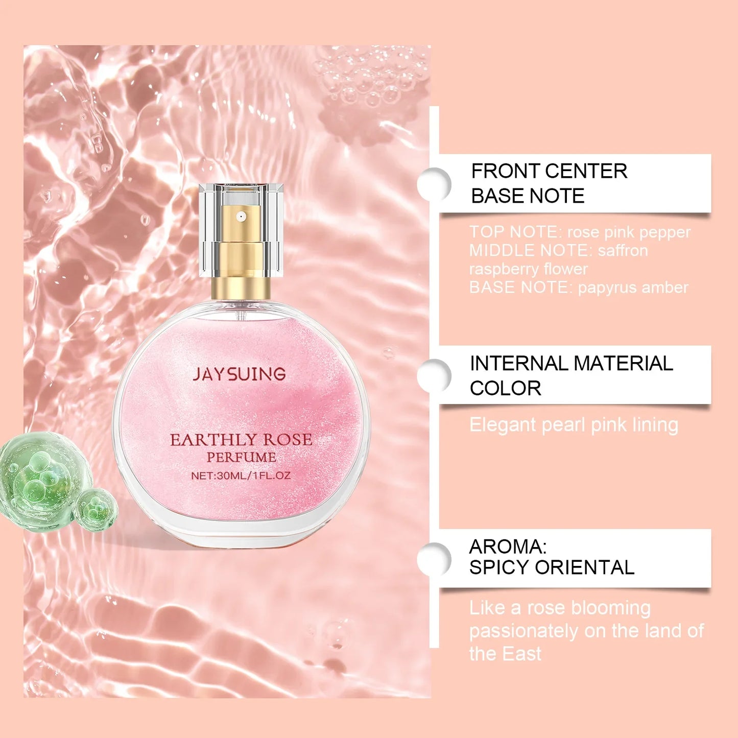 Eleeles Rose Floral Pheromone Perfume – Long-Lasting Women's Fragrance Spray 30ml